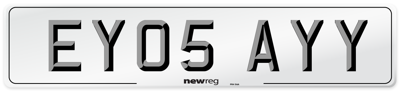EY05 AYY Number Plate from New Reg